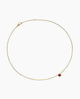 Chatelaine® Teen Necklace in 18K Yellow Gold with Garnet, 4mm